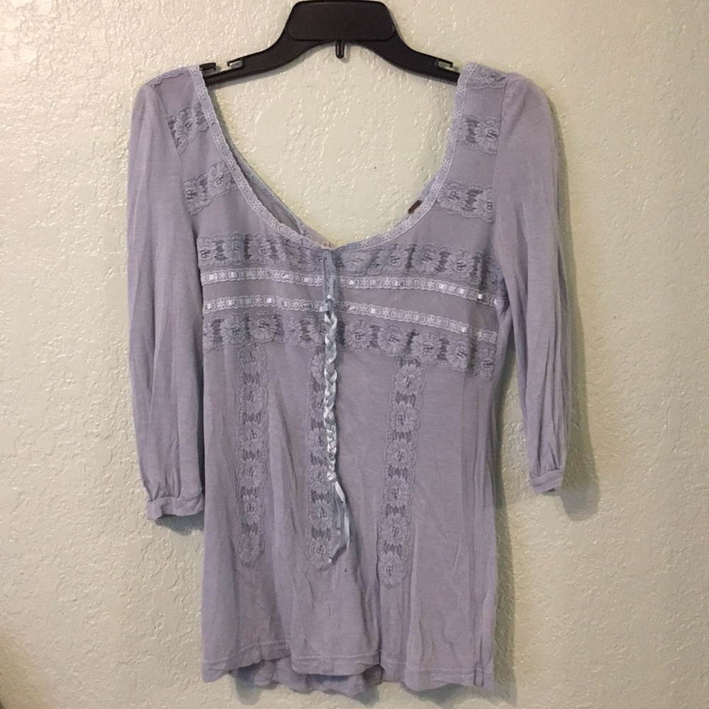 Free people baby blue top